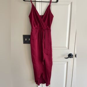 Never worn Burgundy slip dress, size 0, tags still on.